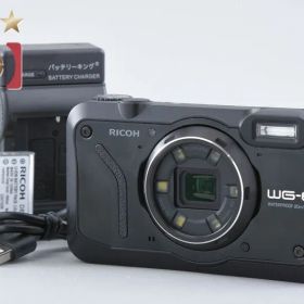 【中古】RICOH リコー PENTAX ペンタックス WG-6 ブラック 防水アクションカメラ シャッター回数僅少