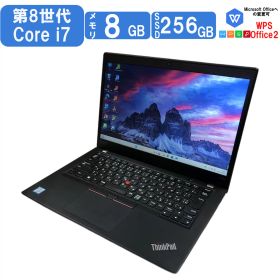 中古ノートパソコン Windows11 Office搭載 軽量 13.3型 モバイルPC Lenovo ThinkPad X390 第8世代CPU Core i7-8565U 高性能 メモリ8GB SSD256GB フルHD カメラ 無線 送料無料
