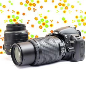 【スマホに転送可】ニコン Nikon D3100☆ダブルレンズ☆届いてすぐ使える