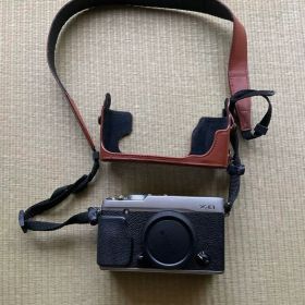 FUJIFILM X-E1 ボディ レザーケース 元箱 プロテクターフィルター