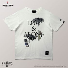 リトルナイトメア3 × TORCH TORCH/ ロゥとアローンと傘のTシャツ バニラホワイト M