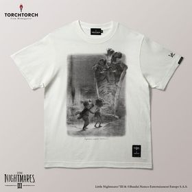 リトルナイトメア3 × TORCH TORCH/ ロゥとアローンと鏡のTシャツ バニラホワイト S