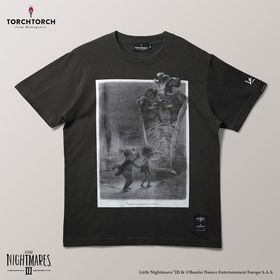 リトルナイトメア3 × TORCH TORCH/ ロゥとアローンと鏡のTシャツ インクブラック XXL