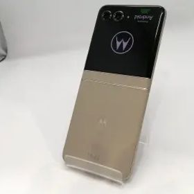 【中古】MOTOROLA SoftBank 【SIMフリー】 motorola razr 50s サンドクリーム 8GB 256GB A403MO【浜松駅前】保証期間１ヶ月【ランクA】