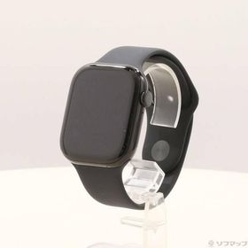 〔中古〕Apple(アップル) Apple Watch Series 10 GPS 46mm ジェットブラックアルミニウムケース ブラックスポーツバンド〔198-ud〕