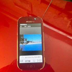 docomo F-06F 赤 画面保護シート プラスチックカバー付き