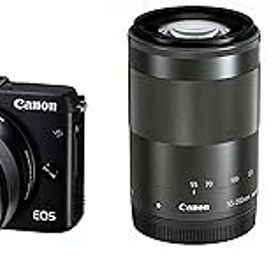 【中古】【39shop】Canon★ミラーレス一眼カメラ EOS M3 ダブルズームEVFキットブラック EF-M18-55mm F3.5-5.6 IS STM EF-M55-200mm F4.5-6.3 IS STM EOSM3BK-WZEVF（良い）