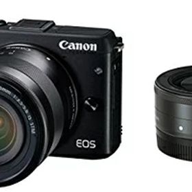 【中古】 Canon ミラーレス一眼カメラ EOS M3 ダブルレンズキット(ブラック) EF-M18-55mm F3.5-5.6 IS STM EF-M22mm F2 STM 付属 EOSM3BK-WLK
