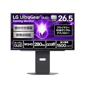 LG 有機EL ゲーミング モニター 27GX700A-B 26.5インチ/WQHD@280Hz/タンデムOLED/0.03ms/HDR TB500