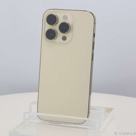 (中古)Apple iPhone14 Pro 128GB ゴールド MQ073J/A SIMフリー(258-ud)