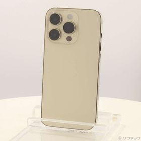 (中古)Apple iPhone14 Pro 128GB ゴールド MQ073J/A SIMフリー(269-ud)