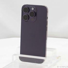 (中古)Apple iPhone14 Pro 128GB ディープパープル MQ0F3J/A SIMフリー(251-ud)