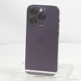 (中古)Apple iPhone14 Pro 128GB ディープパープル MQ0F3J/A SIMフリー(371-ud)