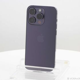 (中古)Apple iPhone14 Pro 128GB ディープパープル MQ0F3J/A SIMフリー(348-ud)