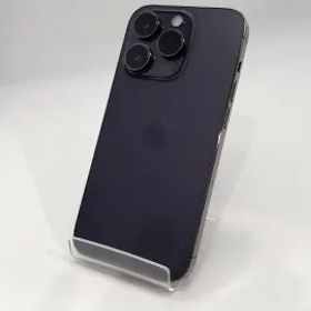 【中古】Apple docomo 【SIMフリー】 iPhone 14 Pro 128GB ディープパープル MQ0F3J/A【浜松駅前】保証期間１ヶ月【ランクC】