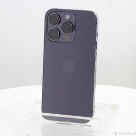 (中古)Apple iPhone14 Pro 128GB ディープパープル MQ0F3J/A SIMフリー(377-ud)