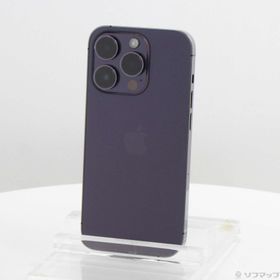 (中古)Apple iPhone14 Pro 256GB ディープパープル MQ1E3J/A SIMフリー(377-ud)