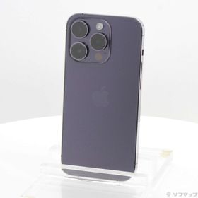 (中古)Apple iPhone14 Pro 256GB ディープパープル MQ1E3J/A SIMフリー(258-ud)