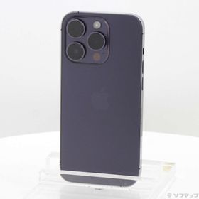 (中古)Apple iPhone14 Pro 256GB ディープパープル MQ1E3J/A SIMフリー(295-ud)
