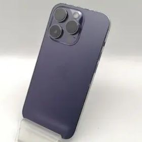 【中古】Apple 国内版 【SIMフリー】 iPhone 14 Pro 256GB ディープパープル MQ1E3J/A【OSU301】保証期間１ヶ月【ランクC】