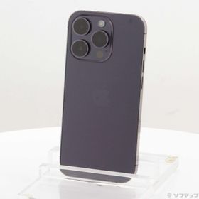 (中古)Apple iPhone14 Pro 256GB ディープパープル MQ1E3J/A SIMフリー(305-ud)