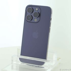 (中古)Apple iPhone14 Pro 256GB ディープパープル MQ1E3J/A SIMフリー(305-ud)