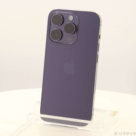 (中古)Apple iPhone14 Pro 512GB ディープパープル MQ283J/A SIMフリー(269-ud)