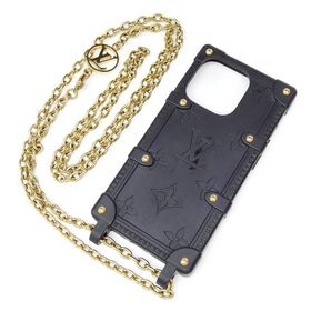 ルイ・ヴィトン LOUISVUITTON リ･トランク iPHONE 14 PRO M81997 黒 【中古】(70579)