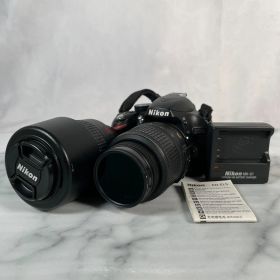 【2609-122】Nikon ニコン D3200 ブラック デジタル一眼レフカメラ NIKKOR 18-55mm 55-200mm レンズ 付属品あり 動作未確認 現状渡し