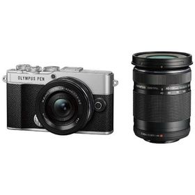 OLYMPUS オリンパス PEN E-P7 EZダブルズームキット シルバー デジタル一眼カメラ[ラッピング可] R-LOGI