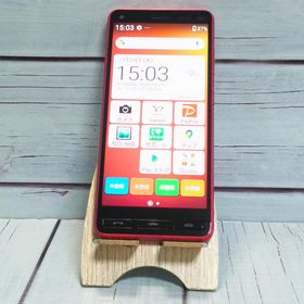 Y!mobile 京セラ かんたんスマホ2+ A201KC ローズ レッド 本体 白ロム SIMロック解除済み SIMフリー B035874