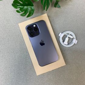 バッテリー100% iPhone 14Pro 256Gb ディープパープル 国内版 SIMフリー