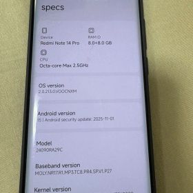 Xiaomi Redmi Note 14 Pro 256GB 8GB ケース付き