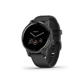 Garmin Vivoactive 4, GPS Smartwatch, Features Music, Body Energy Monitoring, Animated Workouts, Pulse Ox Sensors and More, Black