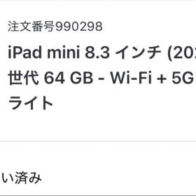 iPad mini 6 64GB Wi-Fi + 5G スターライト 美品