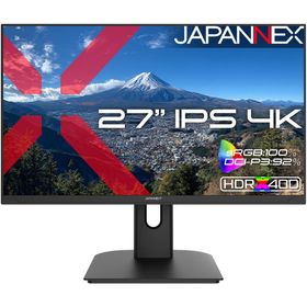 JAPANNEXT ジャパンネクスト 4K対応 27型液晶ディスプレイ/HDMI×2、DP×2/ブラック/スピーカー/2年保証 JN-i27U2