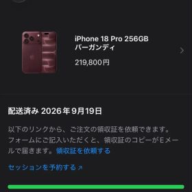 Apple iPhone 18 Pro 256GB バーガンディ