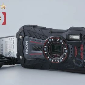 【中古】RICOH リコー PENTAX ペンタックス WG-30 エボニーブラック 防水アクションカメラ シャッター回数僅少