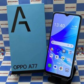 【中古】即日発送可OPPO A77 128GB ブルー CPH2385 mineo版SIMフリー