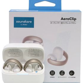 【Anker】アンカー『オープンイヤー型ワイヤレスイヤホン / Soundcore AeroClip / ホワイト&ゴールド』A3388N51 2025年4月発売 オーディオ 1週間保証【中古】