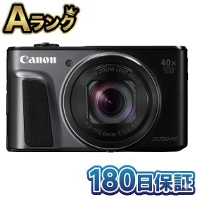 【中古】 整備済み品 CanonデジカメPowerShot SX720HS ブラック PSSX720HSBK 本体 光学40倍ズーム 2030万画素 Wi-Fi 徹底除菌清掃済 高品質 送料無料 翌日配送 キャノン パワーショット 黒 中古 180日保証