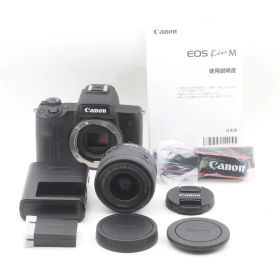 Canon EOS Kiss M EF-M15-45mm IS STM レンズキット ミラーレス一眼 ブラック 動作確認済 キヤノン #S00322