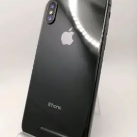 【中古】Apple docomo 【SIMロックあり】 iPhone X 64GB スペースグレイ MQAX2J/A【大阪本店】保証期間１ヶ月【ランクB】