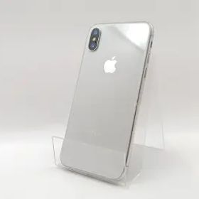 【中古】Apple au 【SIMロック解除済み】 iPhone X 256GB シルバー MQC22J/A【津田沼】保証期間１ヶ月【ランクB】