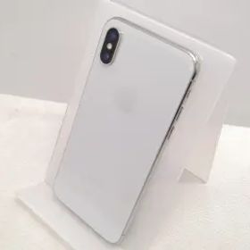 【中古】Apple au 【SIMロック解除済み】 iPhone X 64GB シルバー MQAY2J/A【仙台駅東口】保証期間１ヶ月【ランクC】