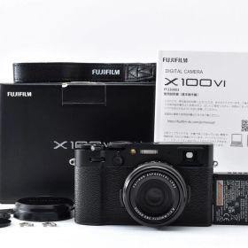 ★極上品★ フジフイルム FUJIFILM X100VI ブラック 日英二言語モデル《ショット数4112回・元箱付・付属品多数！》完動品 #A608128