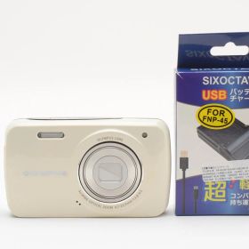 極美品｜OLYMPUS VH-210 ホワイト 1400万画素 光学5倍ズーム DIS ハイビジョンムービー 3.0型LCD 広角26mm 3Dフォト機能 デジタルカメラ ｜M447