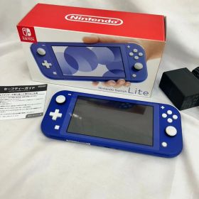 R【極美品】Nintendo Switch Lite ニンテンドースイッチ ライトブルー 動作確認済み 箱・純正ACアダプター付き