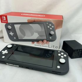 R【極美品】Nintendo Switch Lite ニンテンドースイッチ ライト グレー 動作確認済み 箱・純正ACアダプター付き