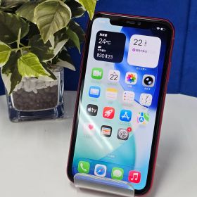 E2200 【FaceID使用不可、ジャンク品】iPhone11 RED 64GB SIMフリー ガラスコーティング施工済